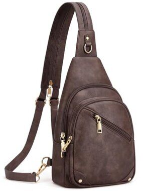 Anti Theft Sling Bag Faux Leather Crossbody Purse RFID Travel
